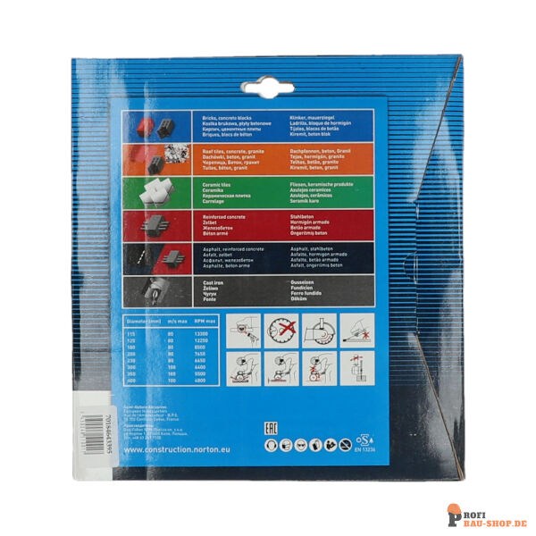 nortonschleifmittel/NORTON_schleifmittel_70184643395 Diamond Blade Norton Vulcan TURBO LASER 23x22.23 1x2.6_150926